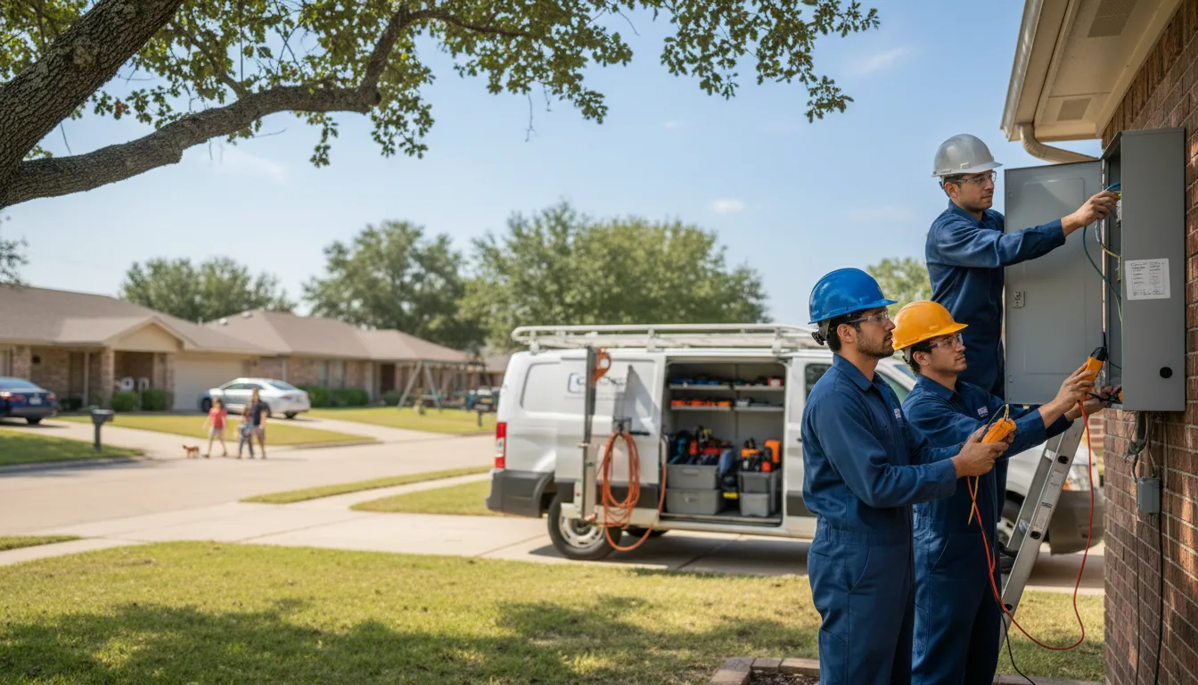 Certified electrician providing emergency electrical services in South Bend, TX